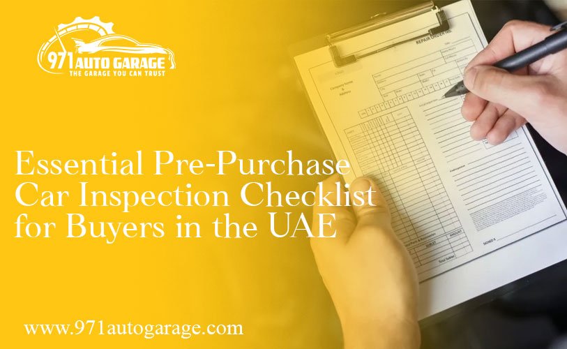 Pre Purchase Car Inspection Checklist